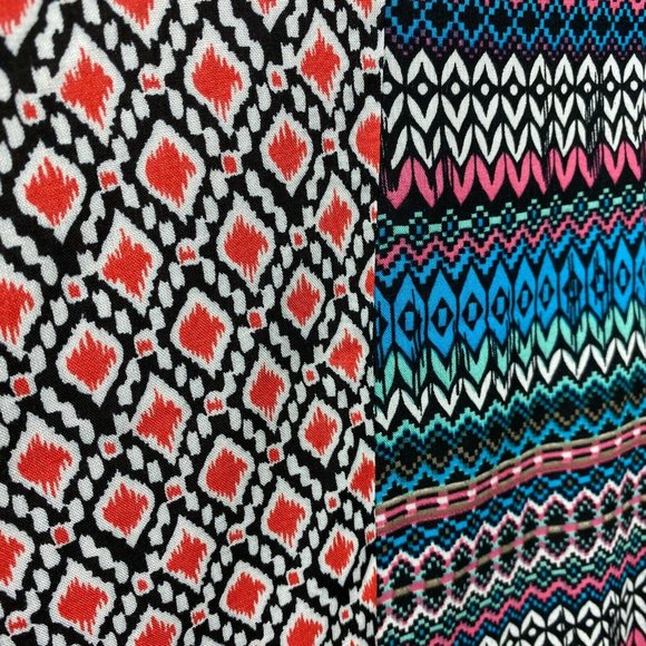 Umgee Cardigan Kimono Womens S M Printed Multicolor‎ 3/4 Sleeve High Low Button - Picture 7 of 11